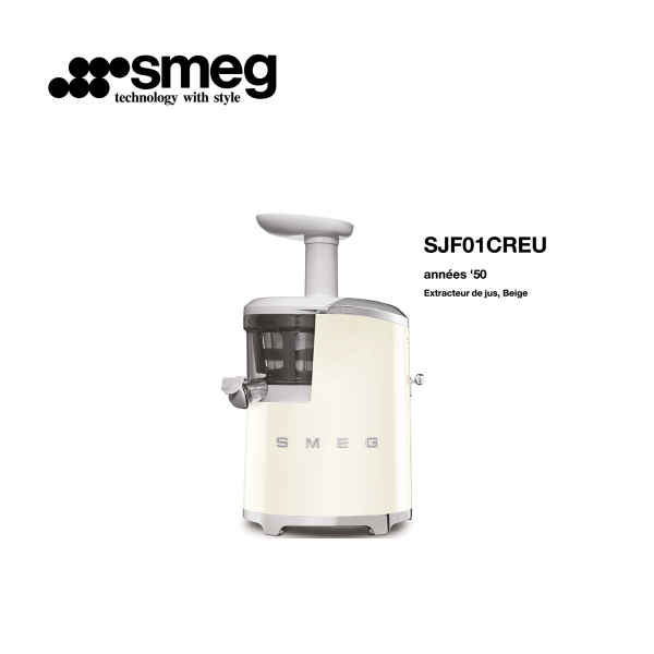 Extracteur de jus Smeg Couleur Noir Beige SJF01CREU