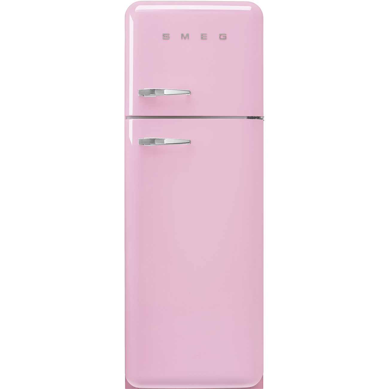 Réfrigérateur congélateur smeg Air brassé 293 Litre 60cm couleur Rose 2 portes style années 50 FAB30RPK5