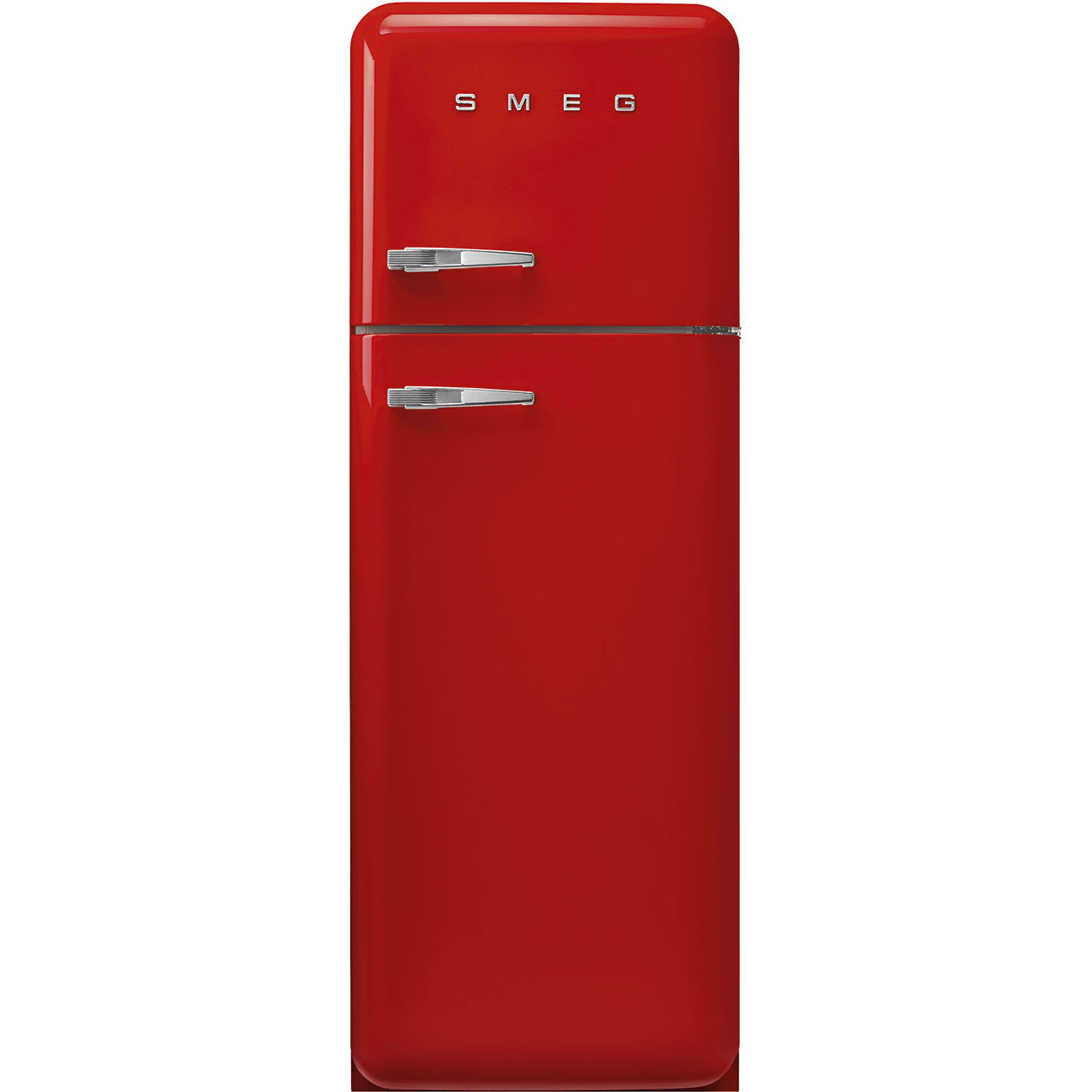 Réfrigérateur congélateur smeg Air brassé 293 Litre 60cm couleur Rouge 2 portes style années 50 FAB30RRD5