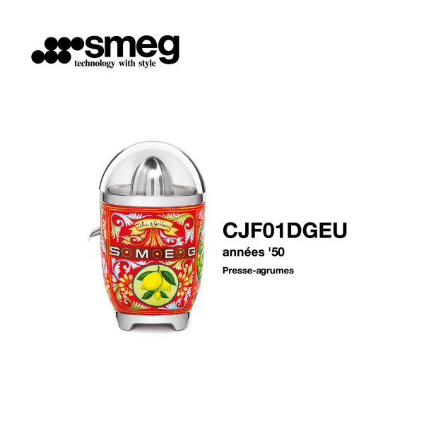 Presse argumes smeg style vintage années 50 CJF01DGEU