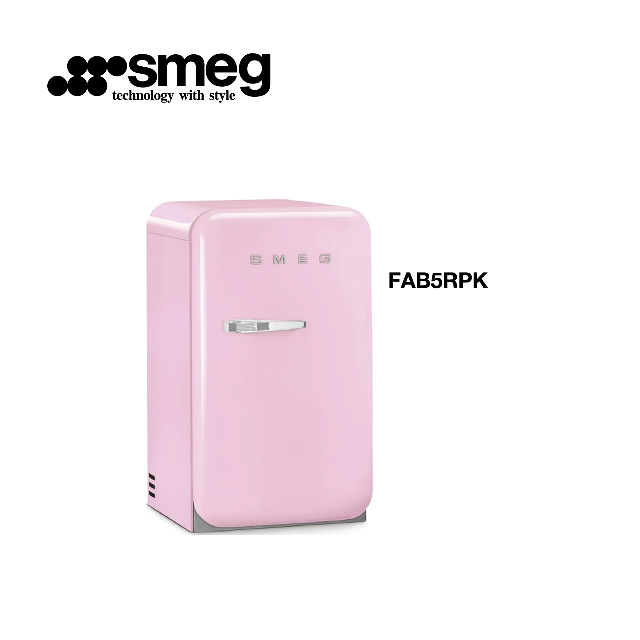 minibar refrigerateur congelateur couleur Rose style vintage FAB5RPK