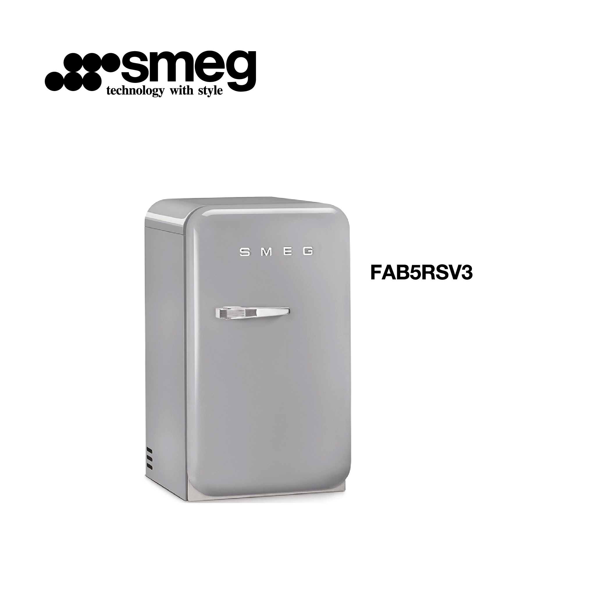 minibar refrigerateur congelateur couleur gris style vintage FAB5RSV3