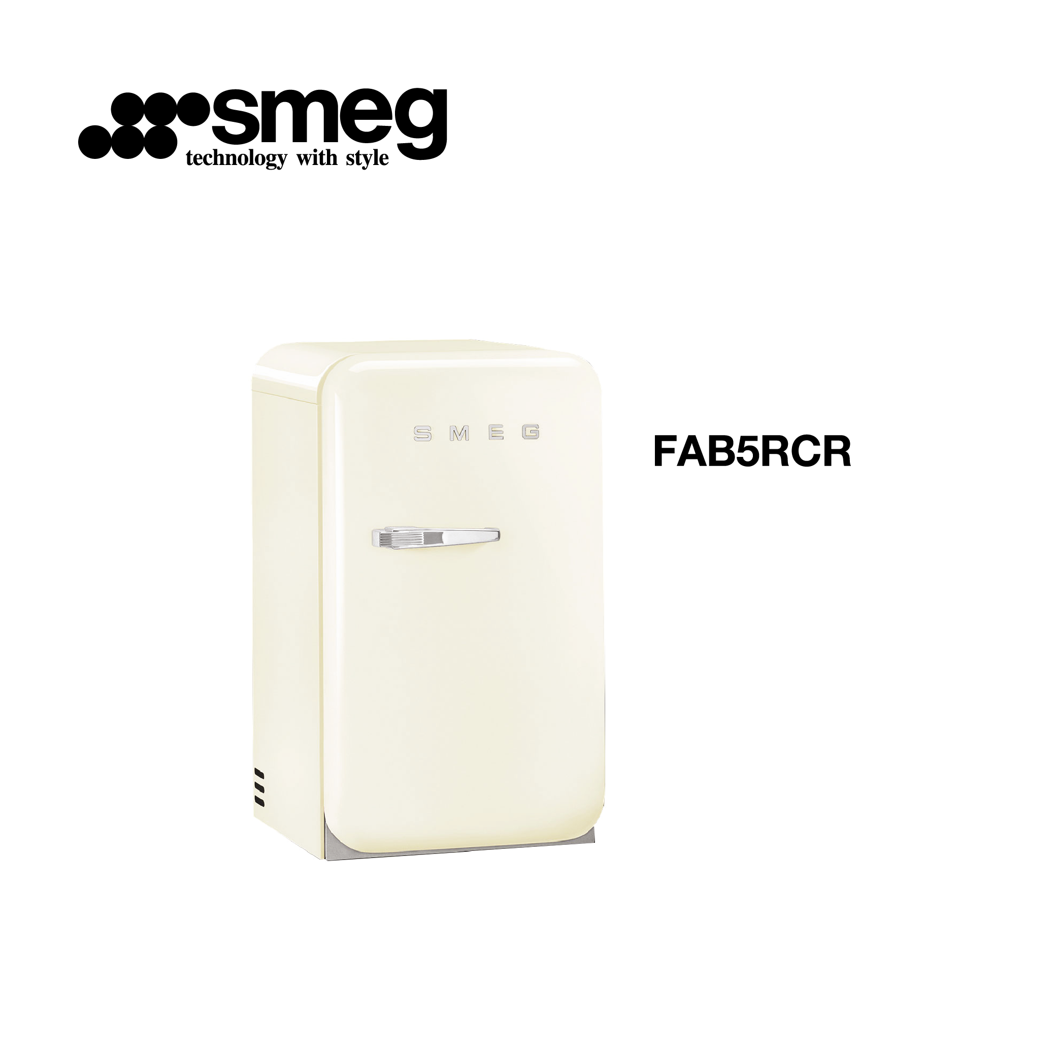 minibar refrigerateur congelateur pose libre a absorption couleur Beige style vintage FAB5RCR