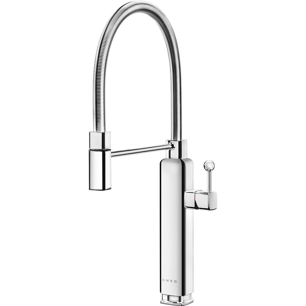 MITIGEUR ANNEES 50 COULEUR CHROMEE